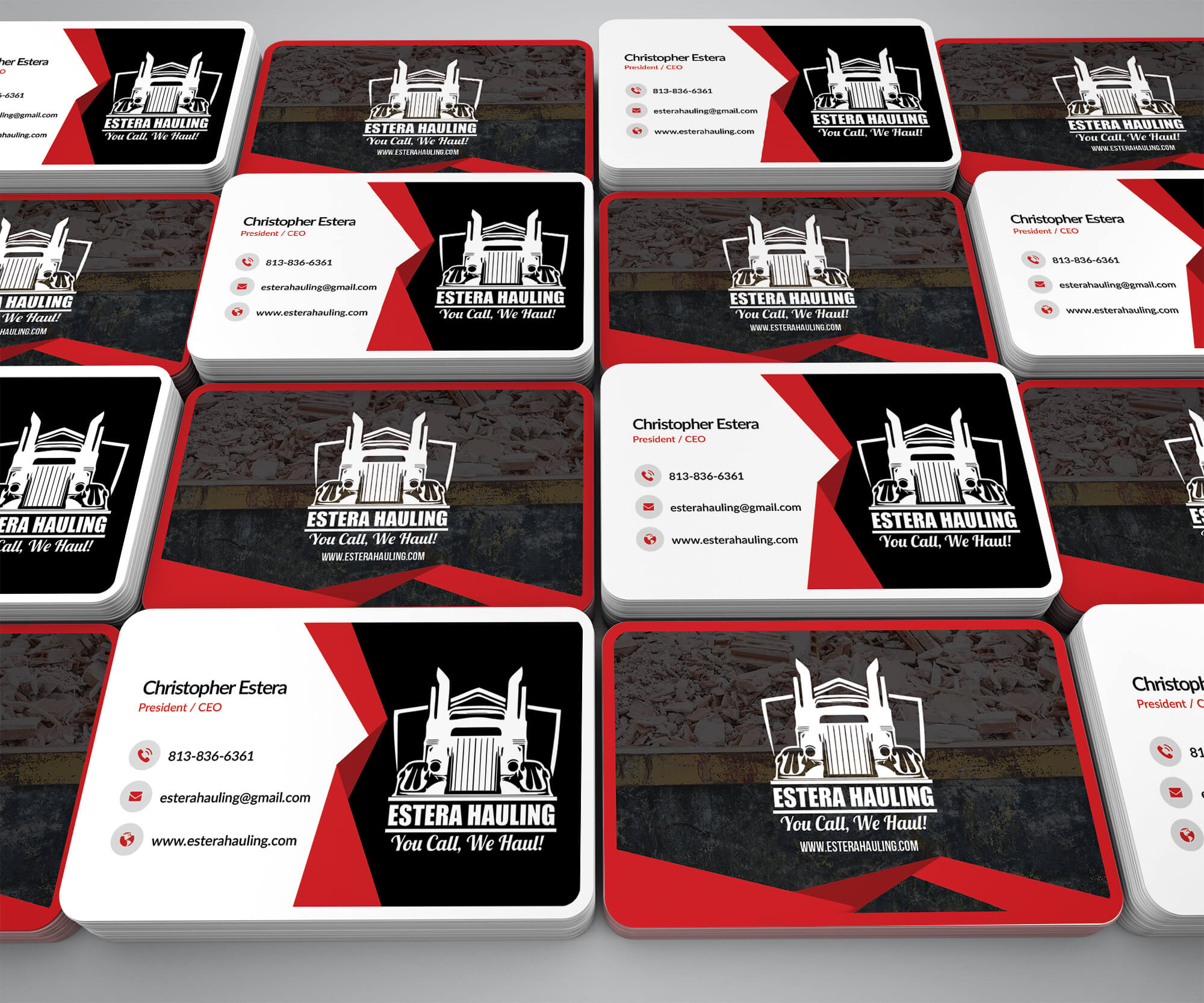 Estera Hauling Business Cards